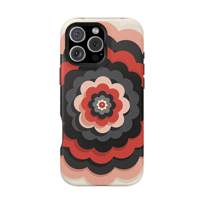 Floral Phone Case - Retro Flower iPhone Case, Aesthetic Gift Idea, Cute Pink Design
