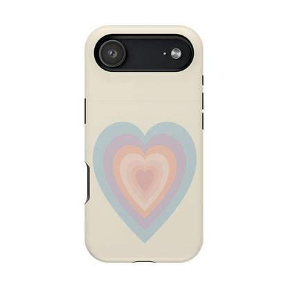 Pastel Heart iPhone Case - Retro Aesthetic Y2K Gift - Cute Phone Accessories