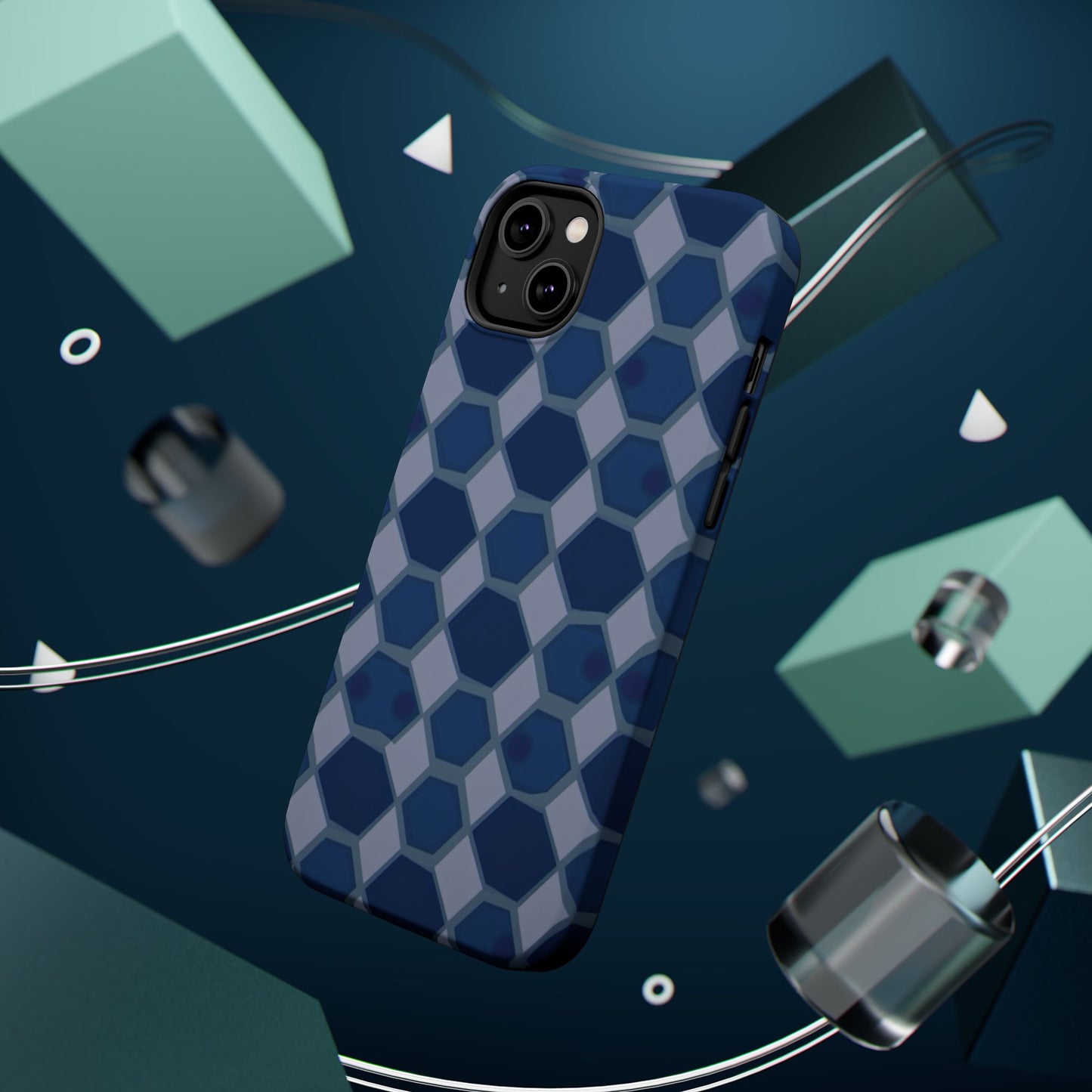 Hexagonal Elegance Phone Case – Stylish Geometric Phone Cover for iPhone & Samsung | Premium Polycarbonate Design with Sleek Minimalist Look | Anti-Slip & Shockproof Protection
