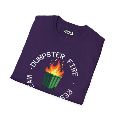 Funny Dumpster Fire Response Team T-Shirt – Sarcastic & Witty Graphic Tee for Chaos Lovers, Ironic Humor Gift, Office & Casual Wear