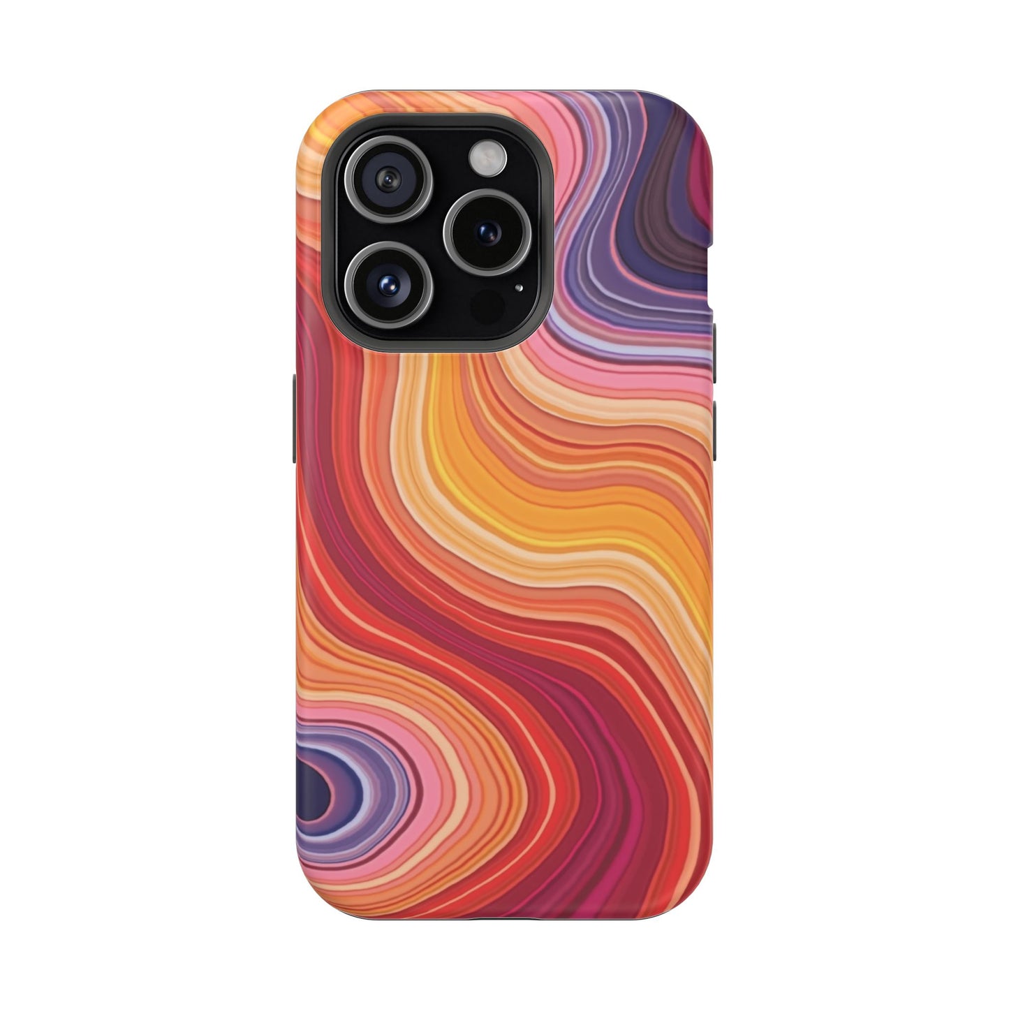 Lava Flow iPhone Case - Abstract Swirl Design, Trendy Aesthetic Gift Idea