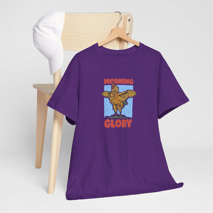 Funny Chicken T-Shirt – “Morning Glory” Retro Graphic Tee for Farm Life Fans & Early Risers