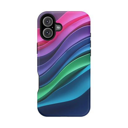 Rainbow Wave Phone Case - Colorful Abstract Design | Aesthetic iPhone Case | Trendy Gifts for Her | Vivid Gradient Art