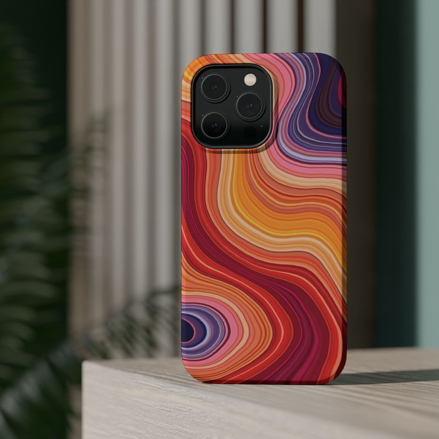 Lava Flow iPhone Case - Abstract Swirl Design, Trendy Aesthetic Gift Idea