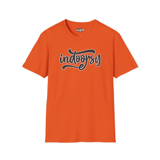 "Indoorsy" Funny Indoor Lifestyle T-Shirt – Quirky & Cozy Graphic Tee for Homebodies, Introverts & Lazy Legends