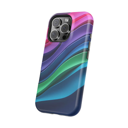 Rainbow Wave Phone Case - Colorful Abstract Design | Aesthetic iPhone Case | Trendy Gifts for Her | Vivid Gradient Art