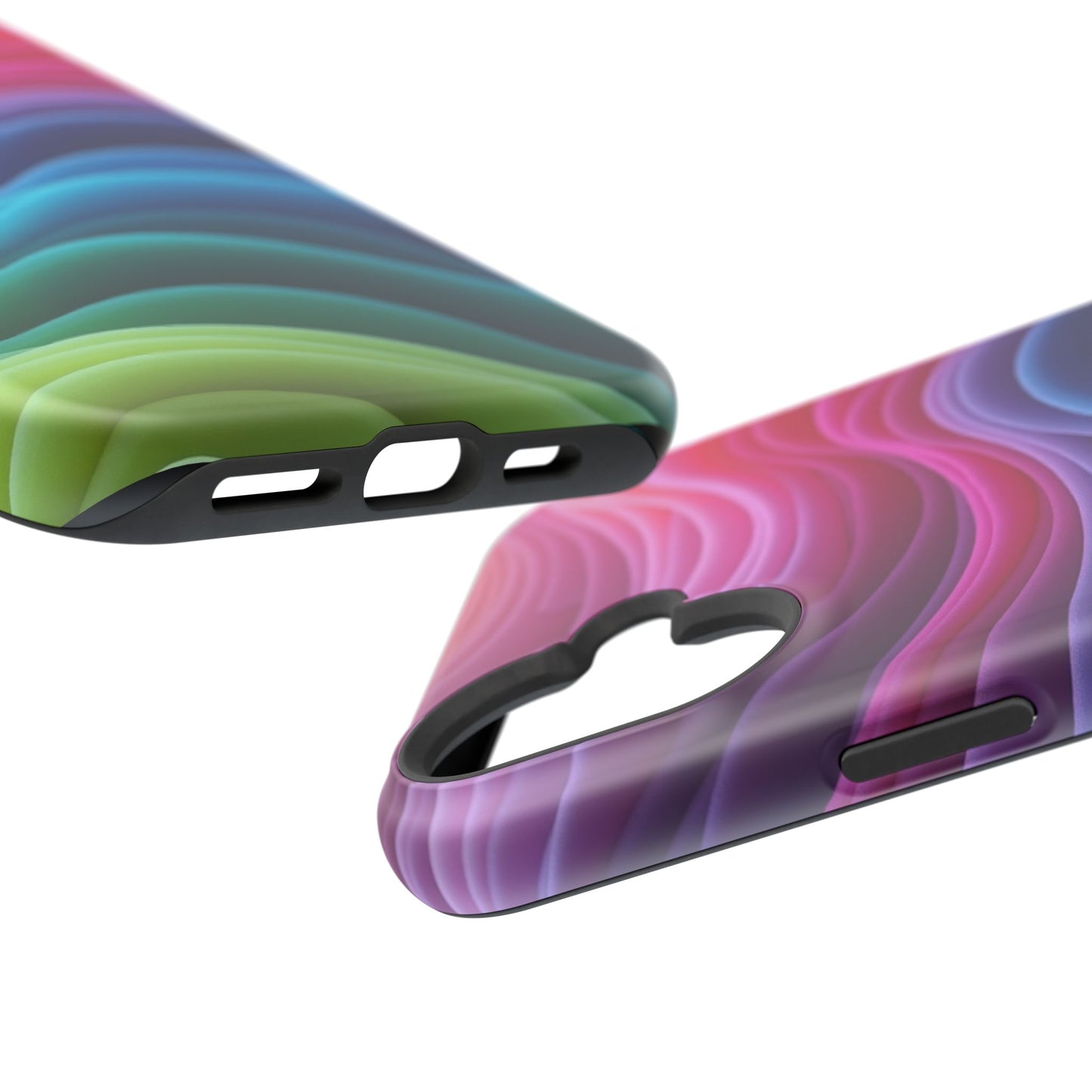 Colorful Wave Phone Case - Aesthetic iPhone Case | Rainbow Ripple Design | Trendy Gifts for Her | Unique Art Print