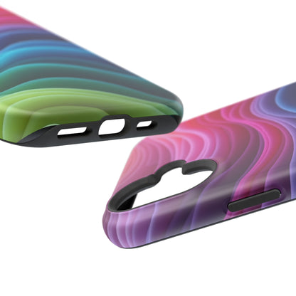 Colorful Wave Phone Case - Aesthetic iPhone Case | Rainbow Ripple Design | Trendy Gifts for Her | Unique Art Print