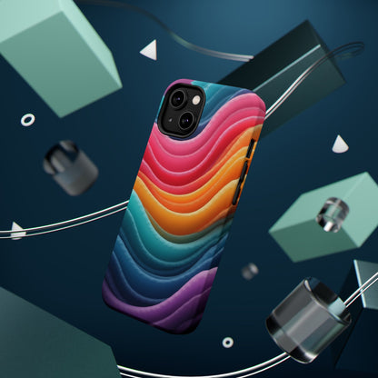 Colorful Wave Phone Case - Aesthetic iPhone Case, Pride Gift Idea, Trendy Summer Accessory