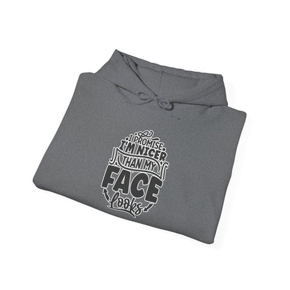 Funny 'I'm Nicer Than My Face Looks' Hoodie – Sarcastic & Stylish