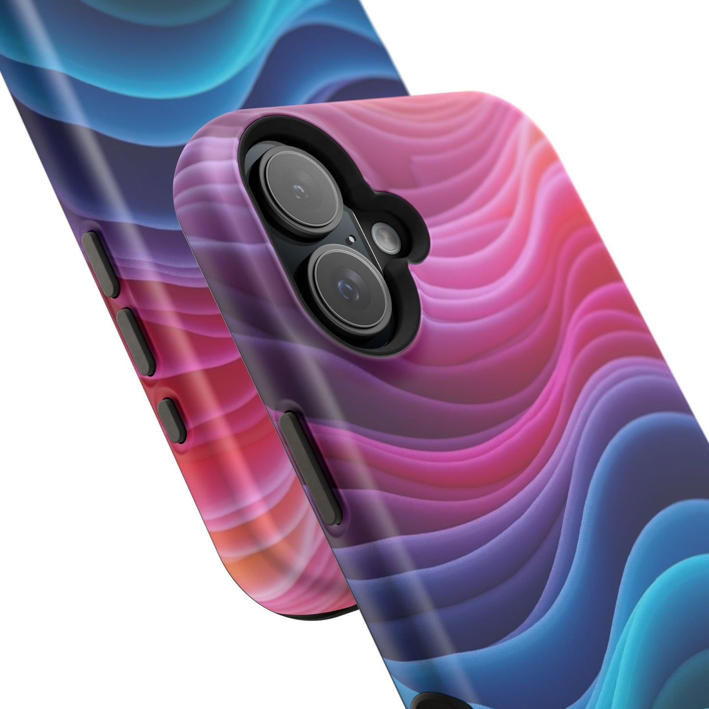 Colorful Wave Phone Case - Aesthetic iPhone Case | Rainbow Ripple Design | Trendy Gifts for Her | Unique Art Print