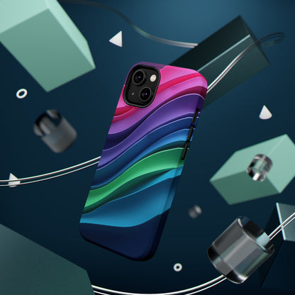 Rainbow Wave Phone Case - Colorful Abstract Design | Aesthetic iPhone Case | Trendy Gifts for Her | Vivid Gradient Art