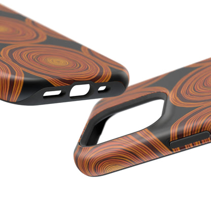 Rustic Swirl iPhone Case - Boho Wood Grain Pattern - Aesthetic Phone Accessories