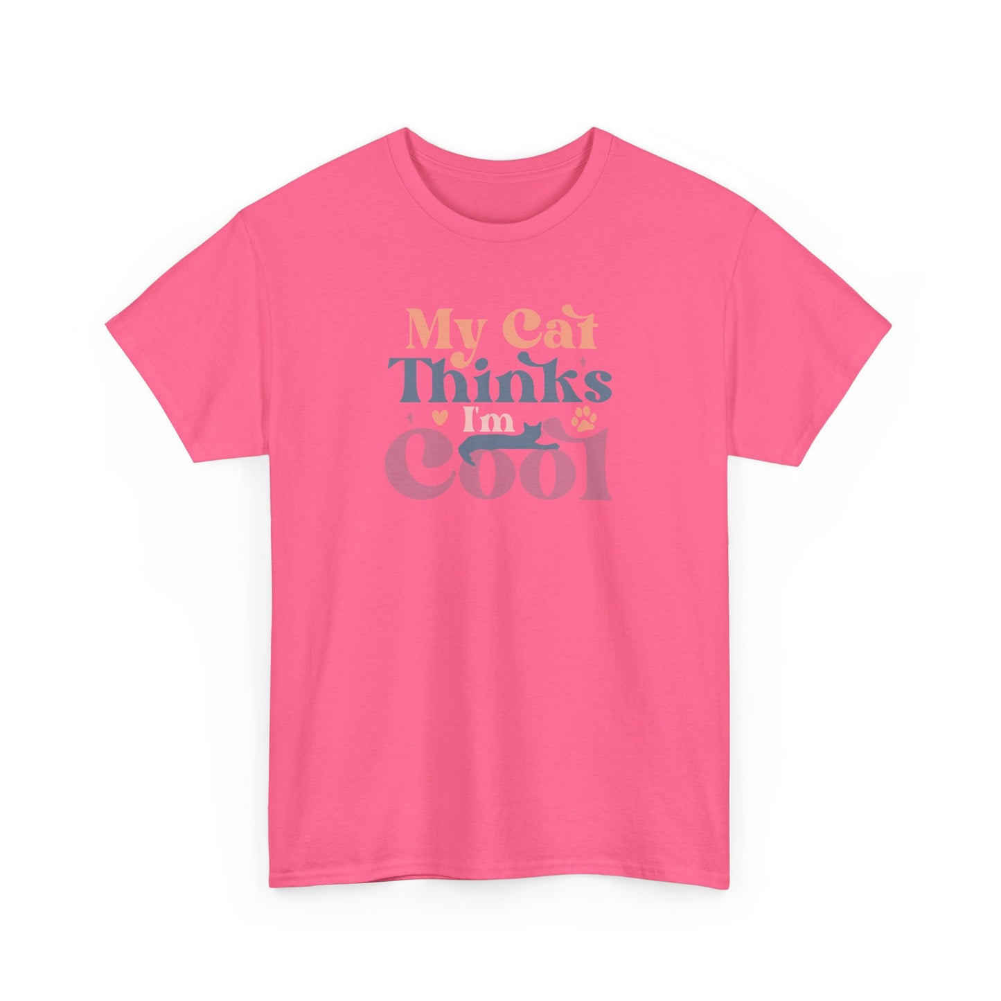 Funny Cat Lover T-Shirt – “My Cat Thinks I’m Cool” Graphic Tee – Gift for Proud Pet Owners
