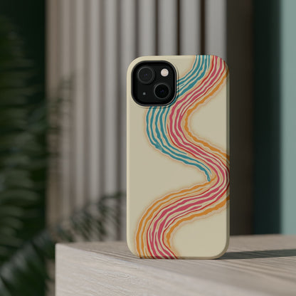 Abstract Flow Phone Case - Pastel Streamline Design