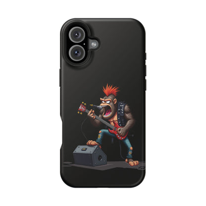 Punk Rock Gorilla iPhone Case - Funny Music Gift, Edgy Aesthetic, Animal Lover Gift