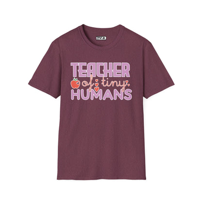 Teacher Appreciation Gift - “Teacher of Tiny Humans” Cute Tee, Preschool Teacher Shirt, Kindergarten Educator Gift