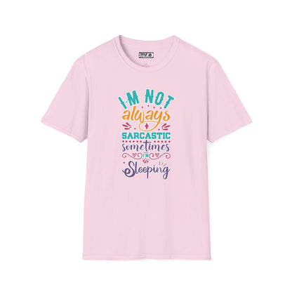 Funny Sarcastic Shirt - Sleepy Tee, Witty Graphic T-Shirt, Gift for Sarcastic People, Black Aesthetic Clothing