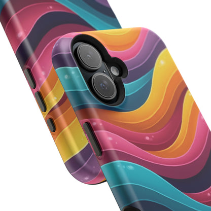 Colorful Wave Phone Case - Aesthetic iPhone Case, Bright Gift Idea, Trendy Summer Accessory