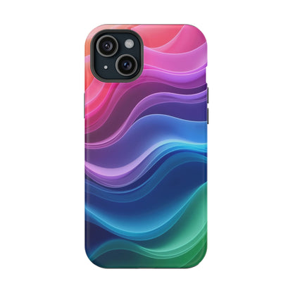 Pastel Wave Phone Case - Aesthetic iPhone Case | Lavender & Blue Gradient Design | Gifts for Her | Unique Art Print