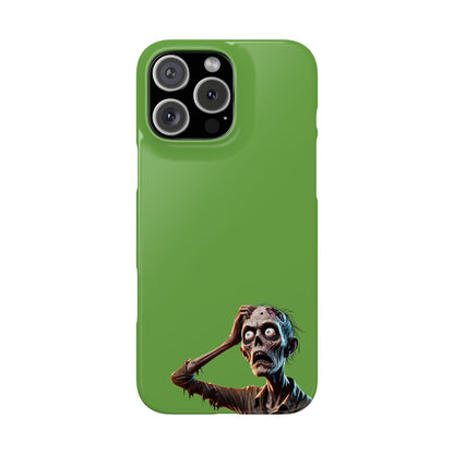 Stressed Zombie Phone Case – Shockproof Cover for iPhone with Glossy Finish