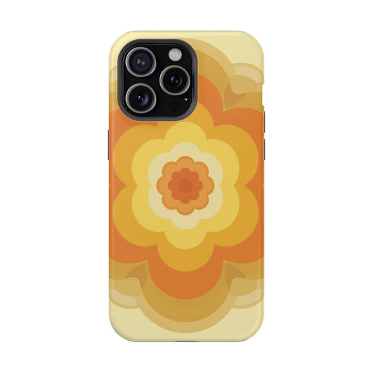 Vintage Floral iPhone Case - 70s Retro Flower Design, Groovy Aesthetic Gift Idea