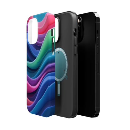 Oceanic Serenity iPhone Case - Abstract Wave Design, Calming Aesthetic Gift Idea