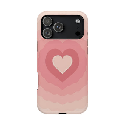 Pink Layered Heart iPhone Case - Cute Aesthetic Y2K Valentine's Gift