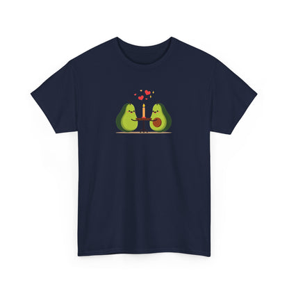 Cute Avocado Couple T-Shirt – “Avocuddles Date Night” – Funny Romantic Tee for Foodie Lovers & Veggie Fans