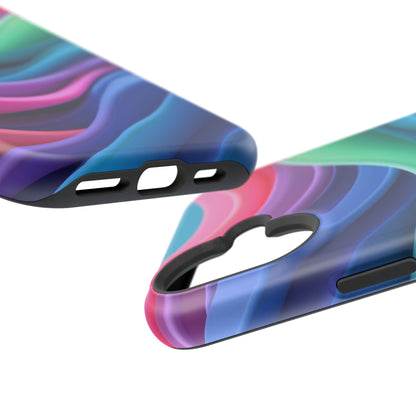 Oceanic Serenity iPhone Case - Abstract Wave Design, Calming Aesthetic Gift Idea