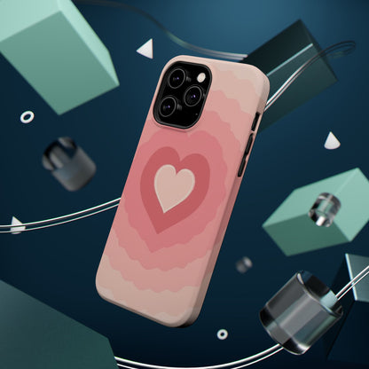 Pink Layered Heart iPhone Case - Cute Aesthetic Y2K Valentine's Gift
