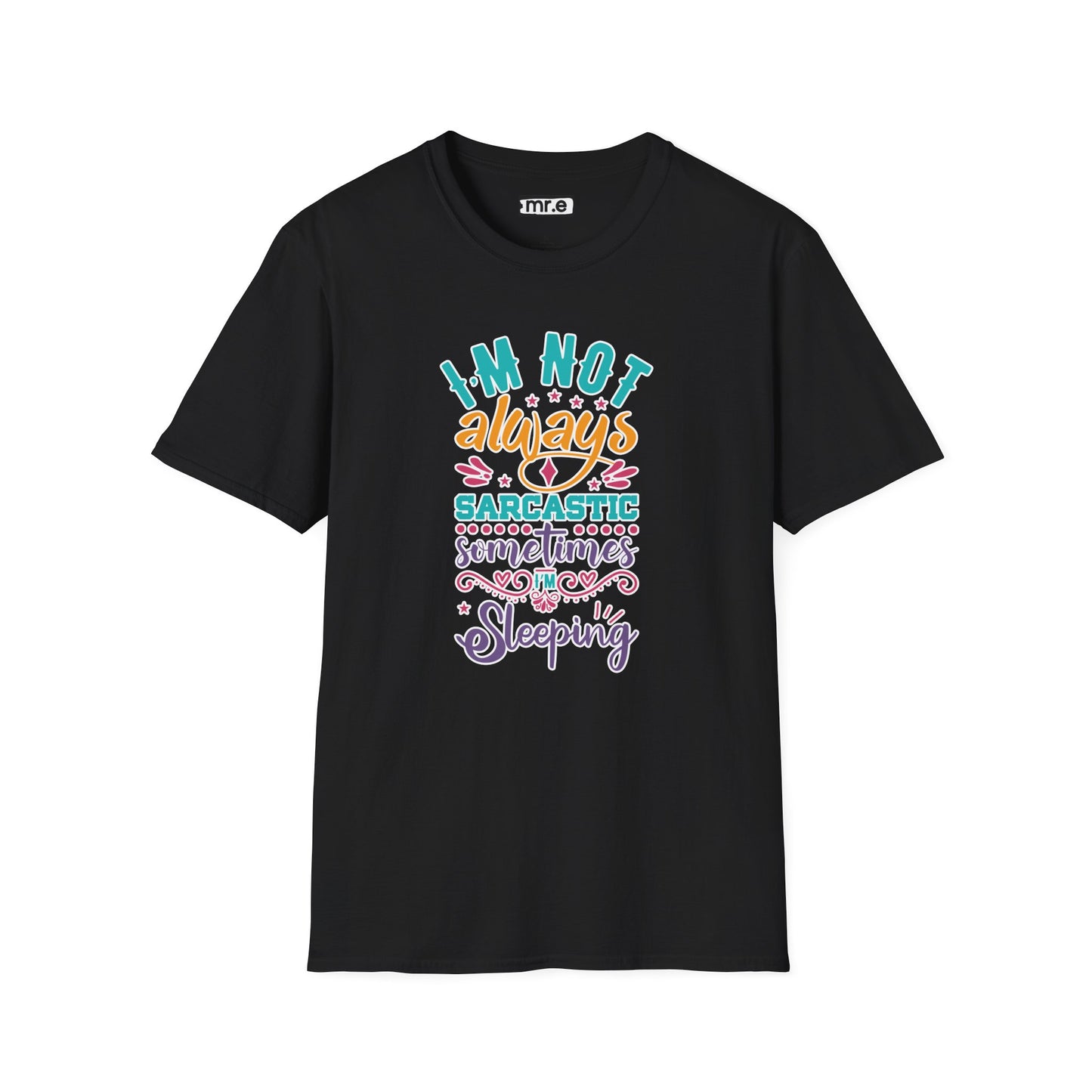 Funny Sarcastic Shirt - Sleepy Tee, Witty Graphic T-Shirt, Gift for Sarcastic People, Black Aesthetic Clothing