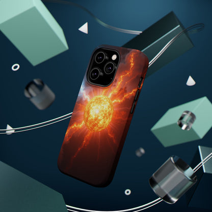 Solar Flare iPhone Case - Fiery Sunburst Space Design - Astronomy Gift Idea