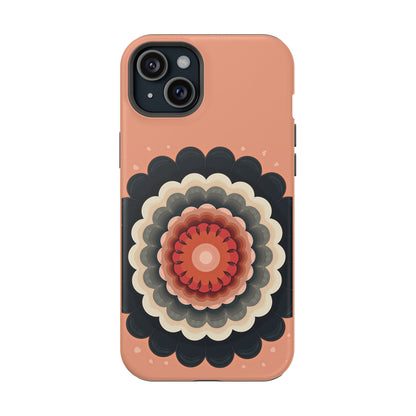Earth Tone Mandala iPhone Case - Bohemian Floral Design, Aesthetic Gift Idea