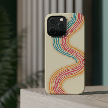 Abstract Flow Phone Case - Pastel Streamline Design