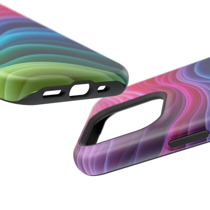 Colorful Wave Phone Case - Aesthetic iPhone Case | Rainbow Ripple Design | Trendy Gifts for Her | Unique Art Print