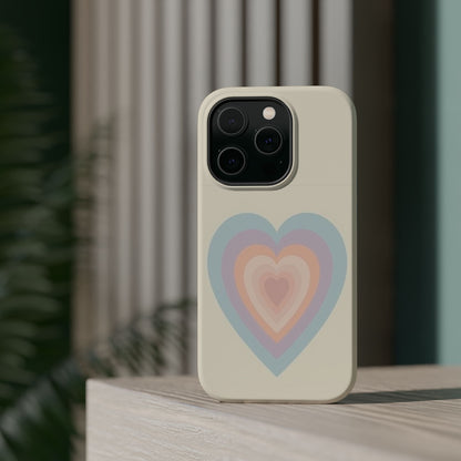 Pastel Heart iPhone Case - Retro Aesthetic Y2K Gift - Cute Phone Accessories