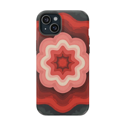 Retro Flower Phone Case - Aesthetic iPhone Case, 70s Inspired Gift, Groovy Pattern Design