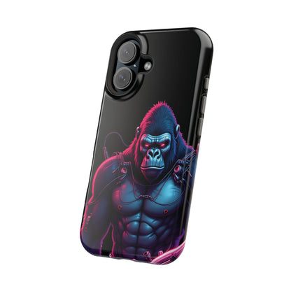 Cyber Primal Phone Case – Neon Power, Gorilla Strength
