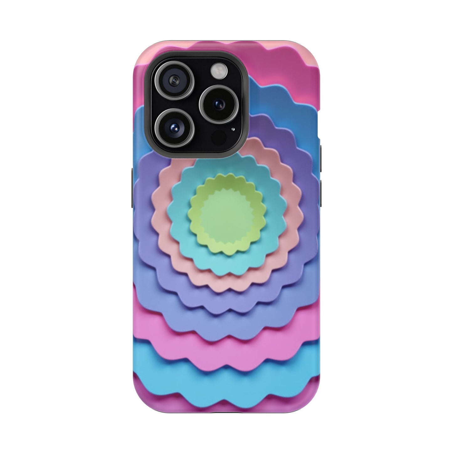 Layered Bloom iPhone Case - Pastel Flower Design, Cute Aesthetic Gift Idea