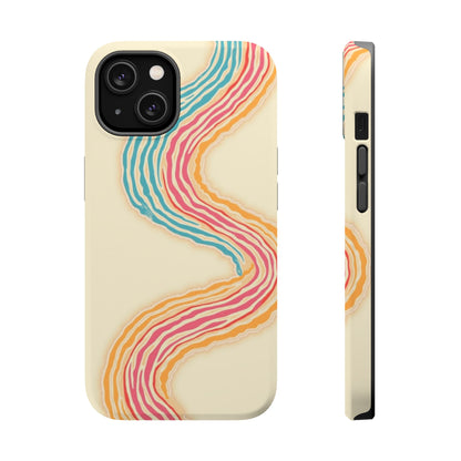 Abstract Flow Phone Case - Pastel Streamline Design