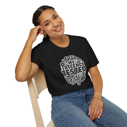 "I Had My Patience Tested – I’m Negative" Funny Sarcastic T-Shirt | Witty Gift for Overwhelmed Souls & Dry Humor Lovers