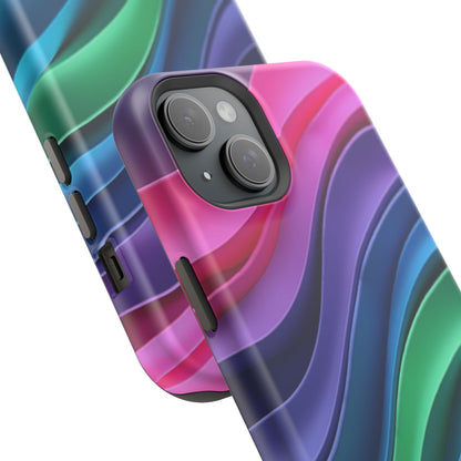 Rainbow Wave Phone Case - Colorful Abstract Design | Aesthetic iPhone Case | Trendy Gifts for Her | Vivid Gradient Art