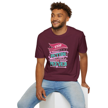 "Stop Pettin’ My Peeves" Funny Sassy T-Shirt – Ironic Petting-Proof Graphic Tee for the Overwhelmed & Underappreciated