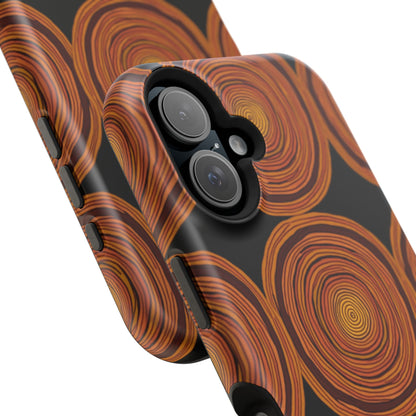 Rustic Swirl iPhone Case - Boho Wood Grain Pattern - Aesthetic Phone Accessories