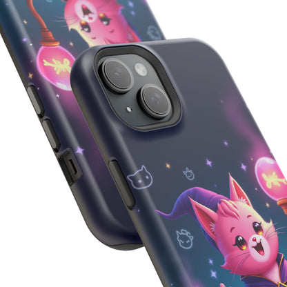 Magical Cat Sorcerer iPhone Case - Cute Fantasy Gift for Cat Lovers