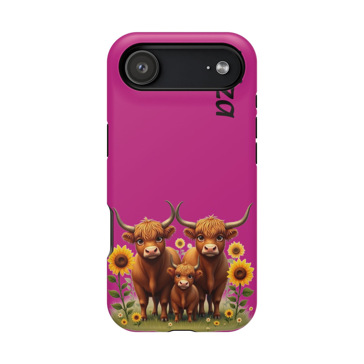 Highland Cow Phone Case - Personalized Custom Name | Cute Farm Animal Gift | iPhone Cases for Women & Girls