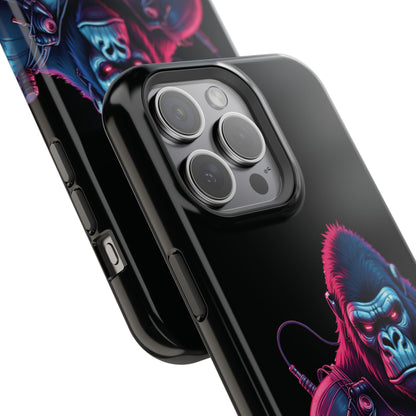 Cyber Primal Phone Case – Neon Power, Gorilla Strength