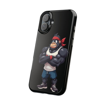 Red Band Gym Gorilla Phone Case – Fierce Style Meets Tough Protection