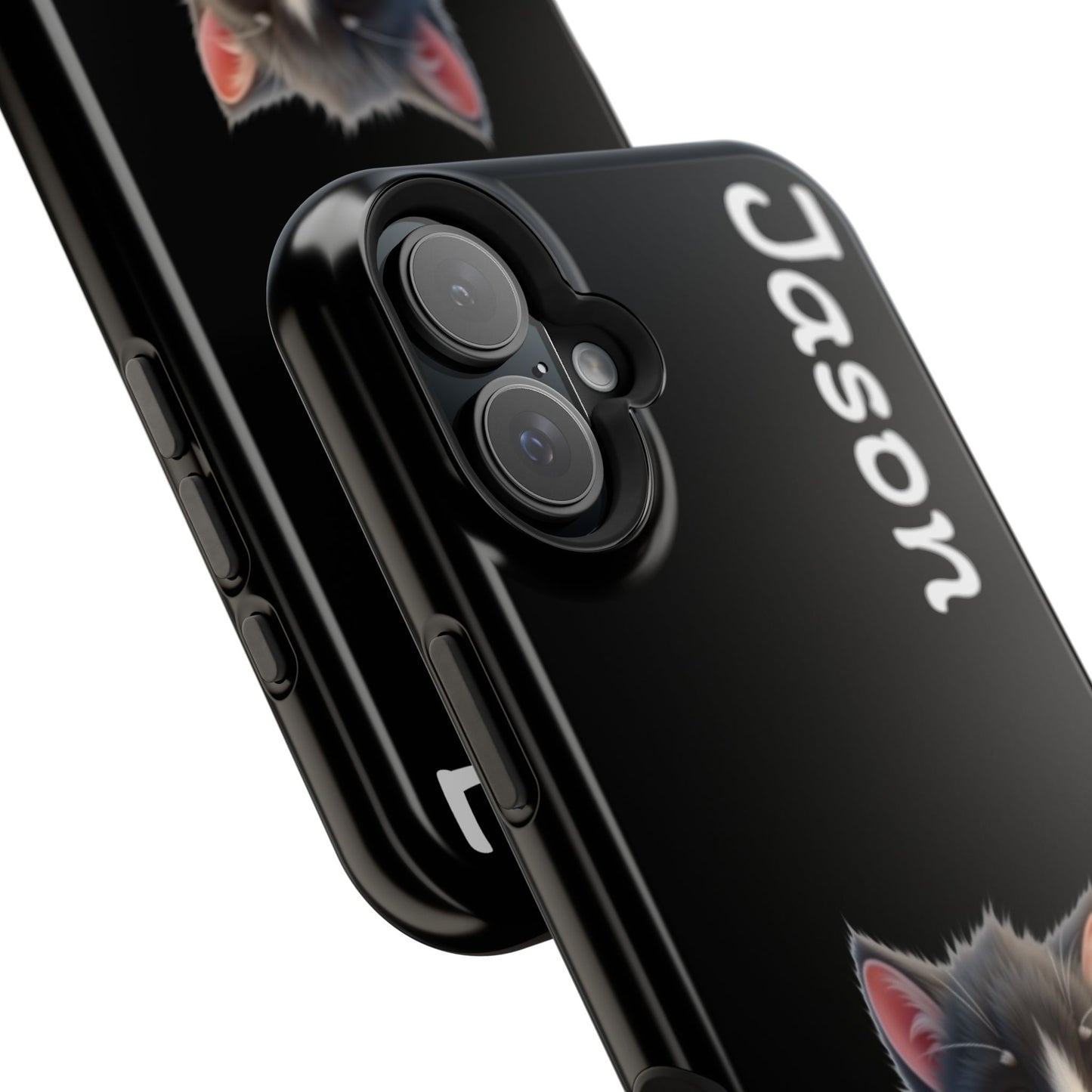 Personalized Kitten Phone Case - Custom Name Cat Lover Gift | Cute Black iPhone Cases for Women & Girls